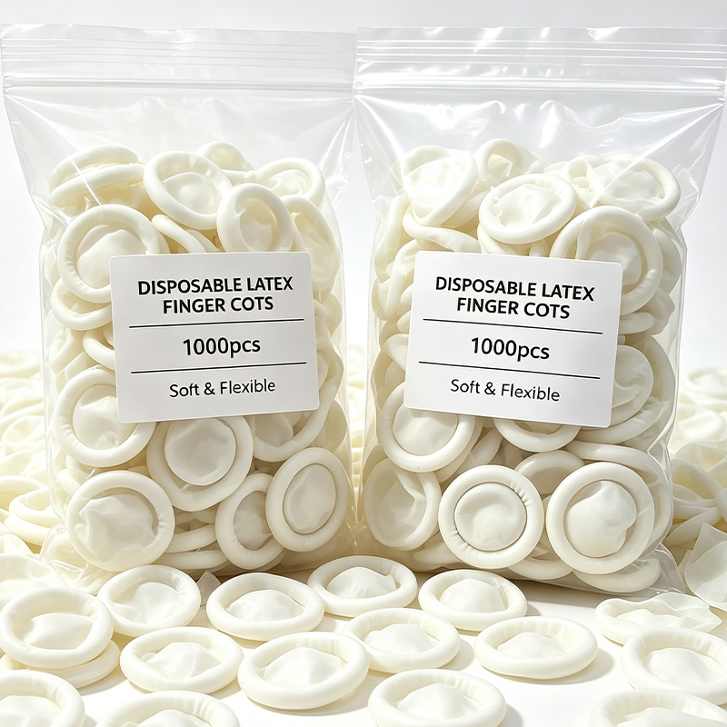 Latex Disposable Glove - 100-1000 個白使い捨て指サック手袋防塵アンチスリップ多目的耐久性のある指サック指先クリーニングツール