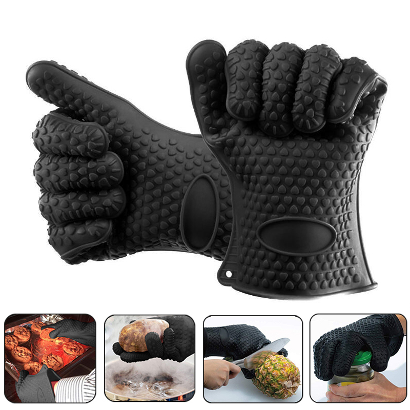 Rubber Glove Cleaning - バーベキュー用オーブングローブ,シリコン,230,1または2個