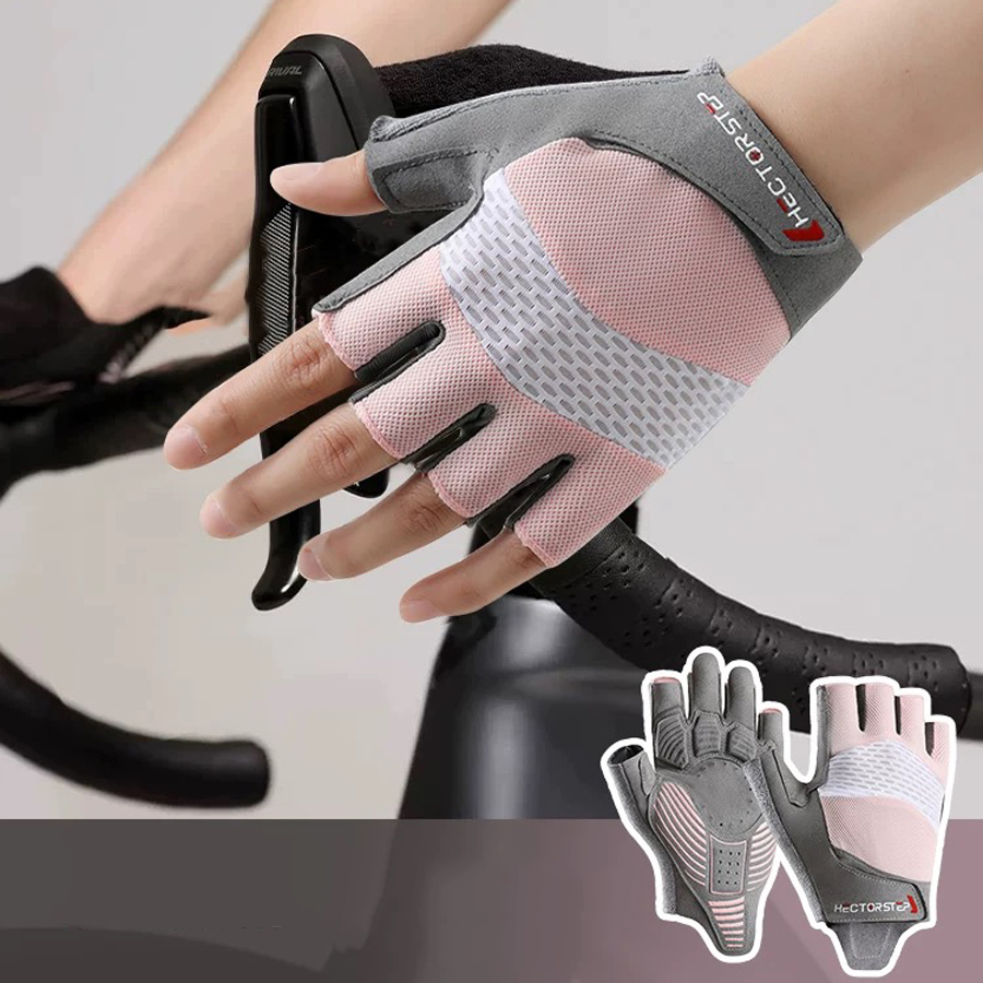 Workout Glove Gym - 自転車サイクリングスポーツグローブ：男女兼用ハーフフィンガーグローブ - 滑り止めエクササイズワークアウトグローブ、ジム、バイク用