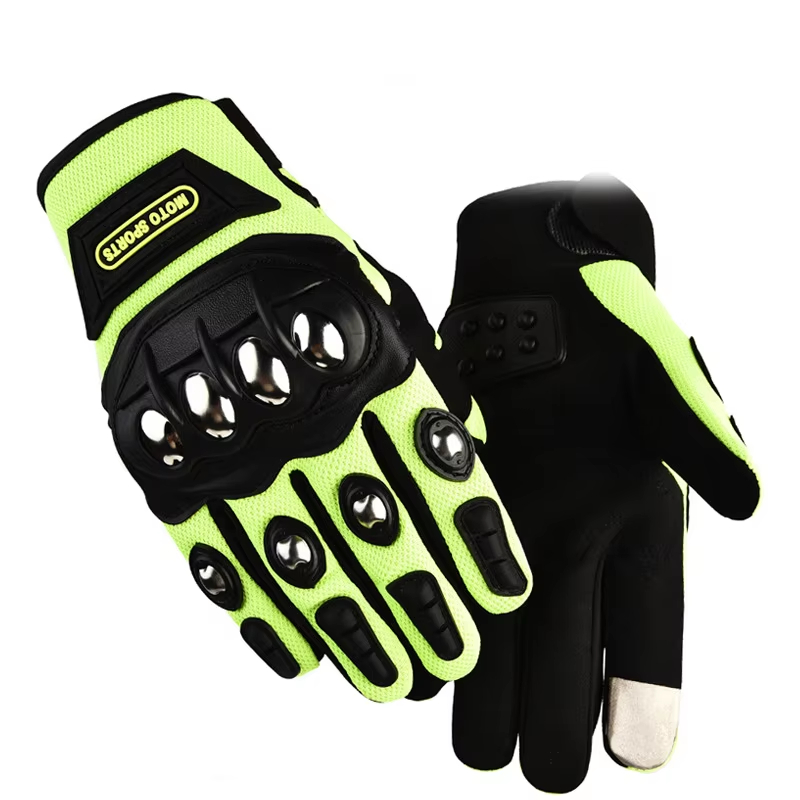 Motorcycle Glove Knuckle - 戦術用手袋スチール安全屋外サイクリング用品真鍮ナックルオートバイパワースポーツレーシング自転車自己防衛男性用