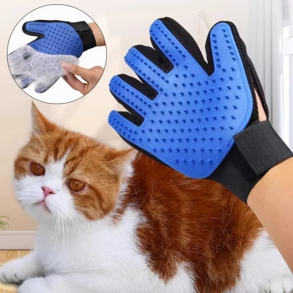 Rubber Glove Cleaning - ペット用グルーミンググローブ 猫 犬用 バスグローブ 毛取りブラシ クリーニング