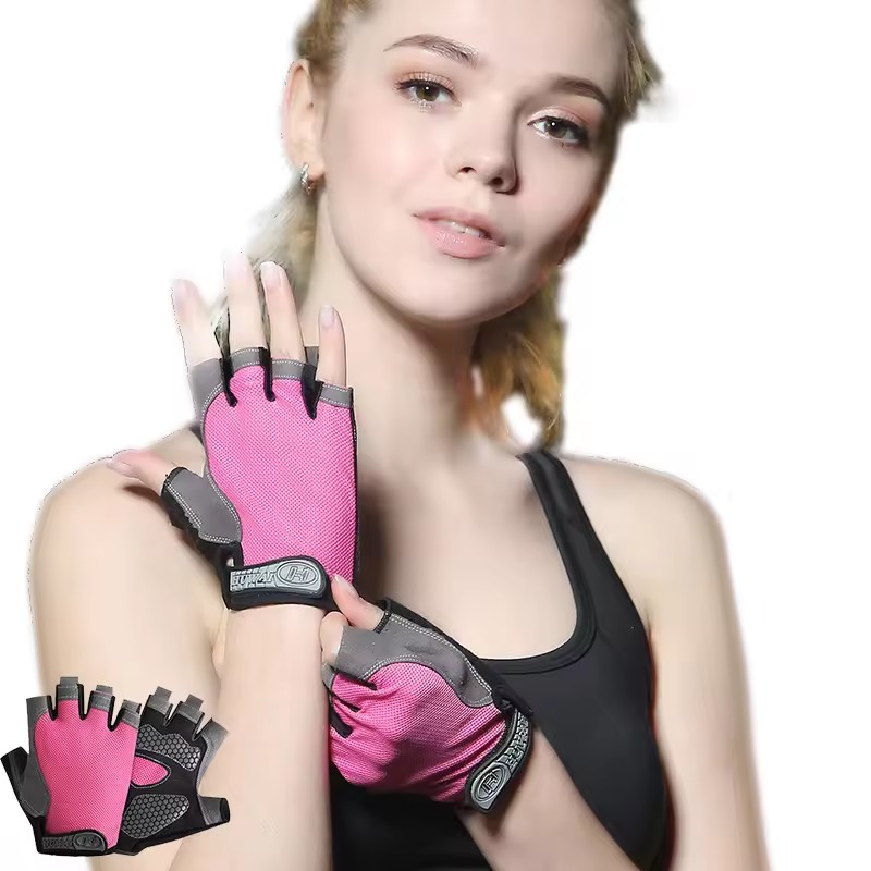 Workout Glove Gym - 通気性のある滑り止めハーフフィンガーグローブ フィットネス サイクリング 夏 ジム サイクリング