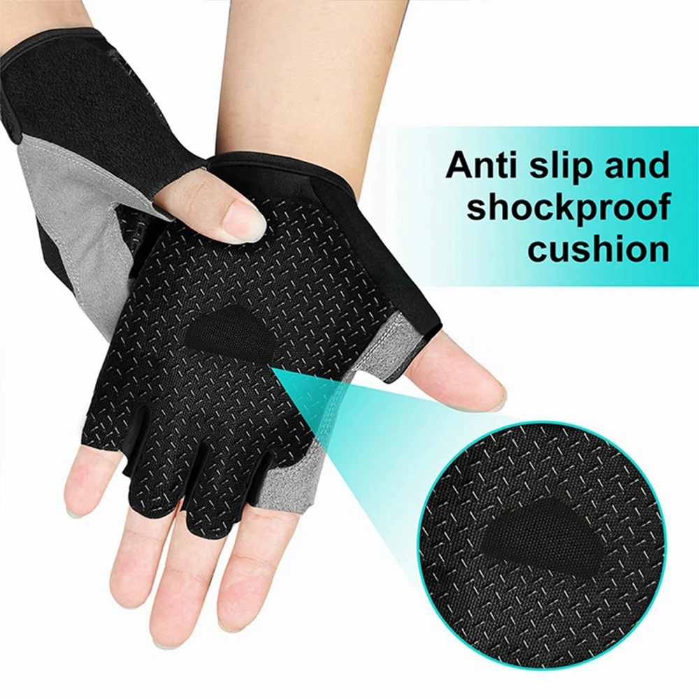滑り止めハーフフィンガートレーニンググローブ – サイクリン - Workout Glove Gym のレビューと価格