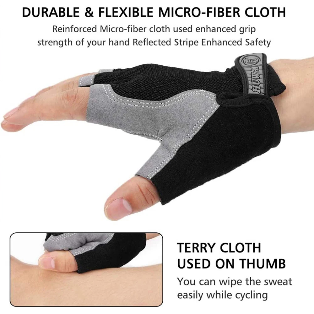 滑り止めハーフフィンガートレーニンググローブ – サイクリン - Workout Glove Gym のレビューと価格