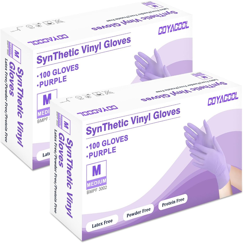 50/100 個パープルニトリル手袋使い捨てパウダーフリー試 - Exam Glove Nitrile のレビューと価格