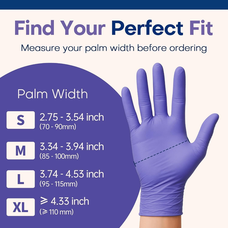 50/100 個パープルニトリル手袋使い捨てパウダーフリー試 - Exam Glove Nitrile のレビューと価格