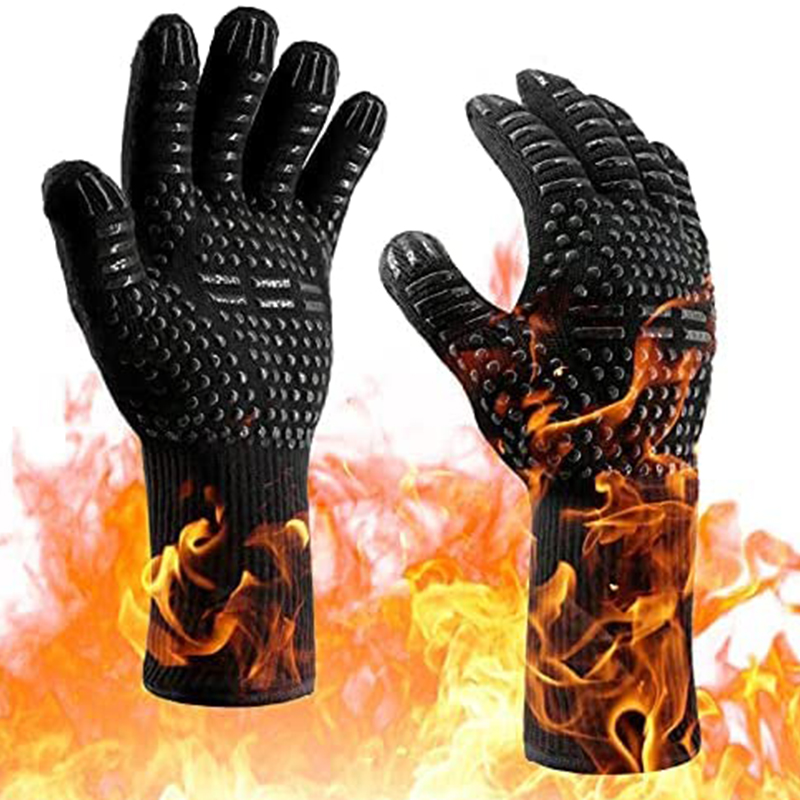 1組のオーブングローブ、オーブンミット、耐熱耐火性滑り止めシ - Heat Resistant Glove のレビューと価格