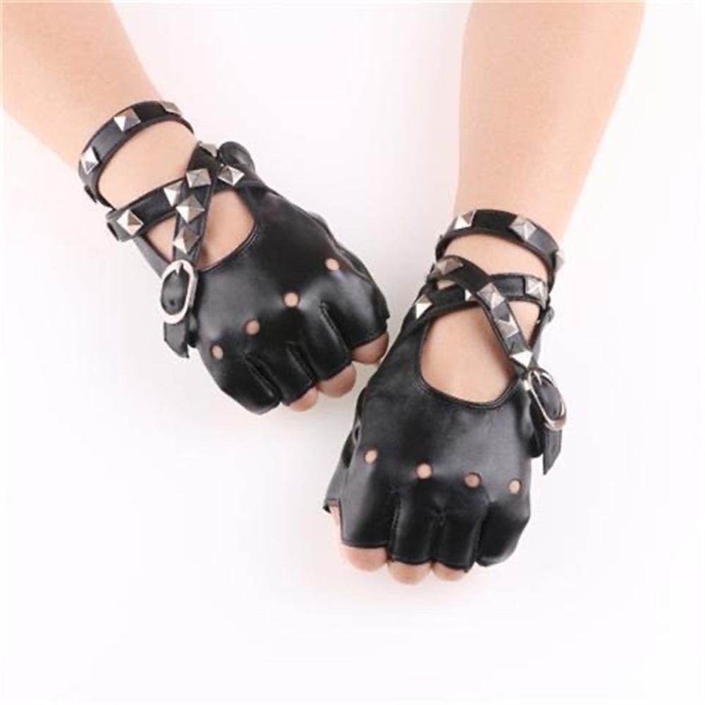 ユニセックスフィンガーレス運転PUレザーグローブ、モーター、 - Leather Driving Glove のレビューと価格