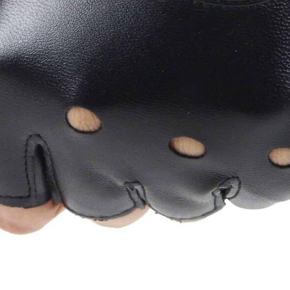 ユニセックスフィンガーレス運転PUレザーグローブ、モーター、 - Leather Driving Glove のレビューと価格