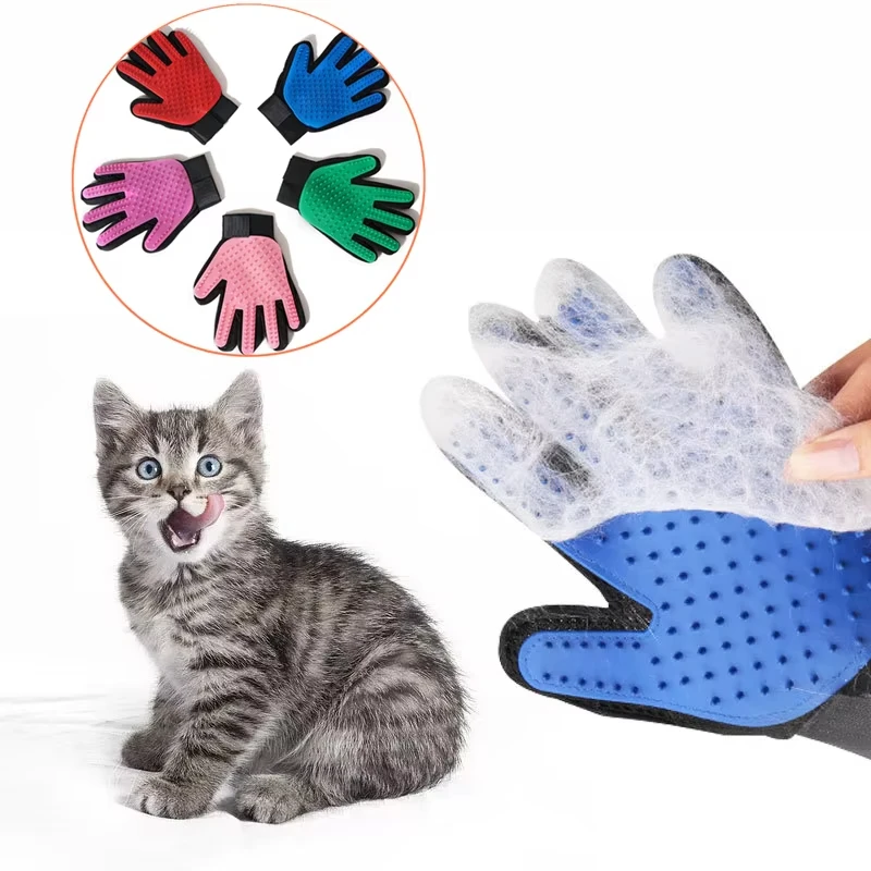 ペットグローブ猫グルーミンググローブ猫の毛取りブラシ手袋犬用 - Rubber Glove Cleaning のレビューと価格