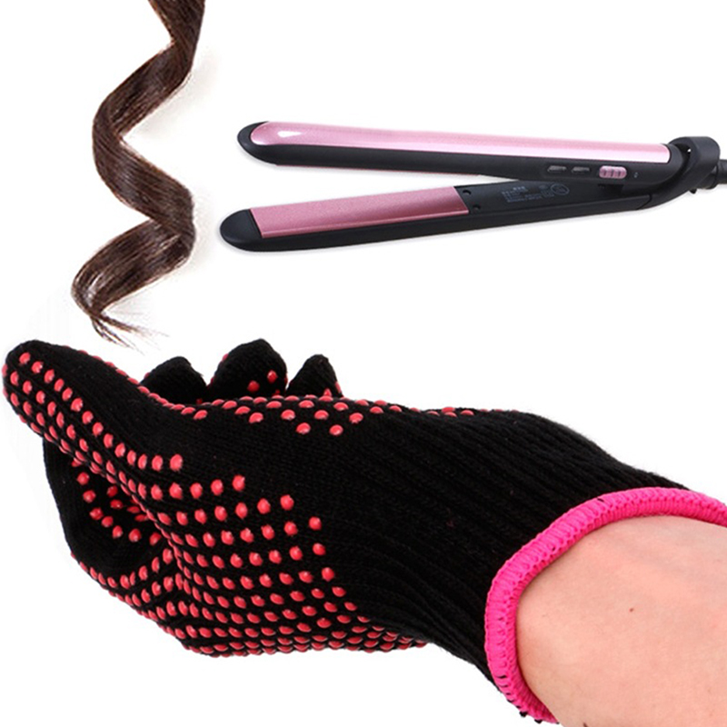 1Pc 新しい両面ヘアストレートナーパーマカーリング理髪耐熱 - Heat Resistant Glove のレビューと価格