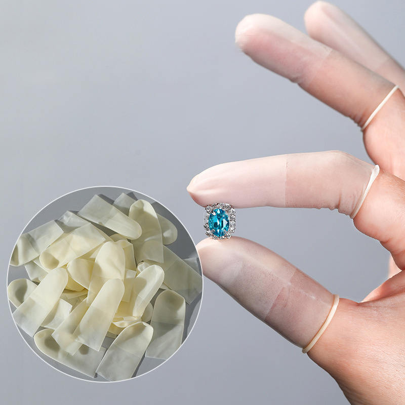 新しい50枚入り使い捨てラテックスフィンガーカバー、滑り止め - Latex Disposable Glove のレビューと価格
