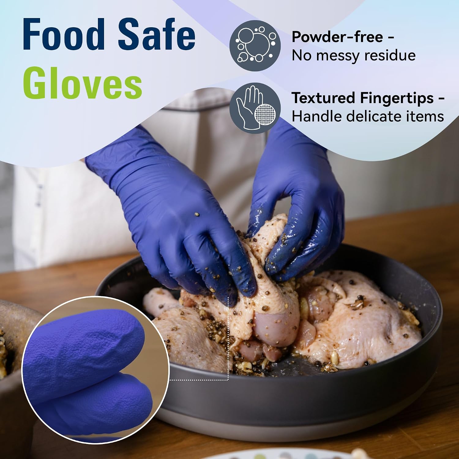 使い捨てニトリル手袋、調理・掃除用、ラテックスフリー・パウダ - Rubber Glove Cleaning のレビューと価格