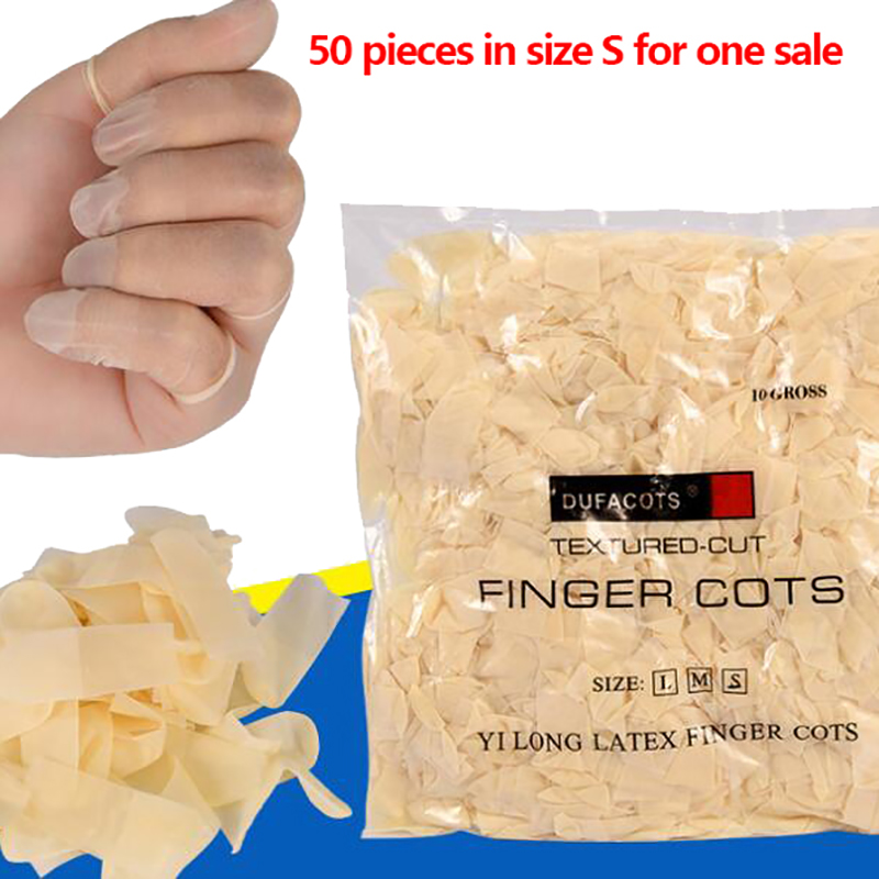 50 個/パック使い捨てラテックス指カバーゴム滑り止め帯電防 - Latex Disposable Glove のレビューと価格
