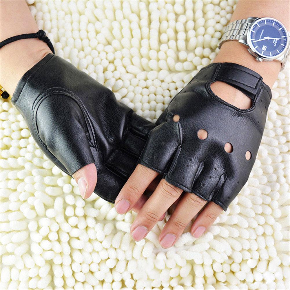 ユニセックスハーフフィンガーグローブ演劇用パンクヒップホップ - Leather Driving Glove のレビューと価格