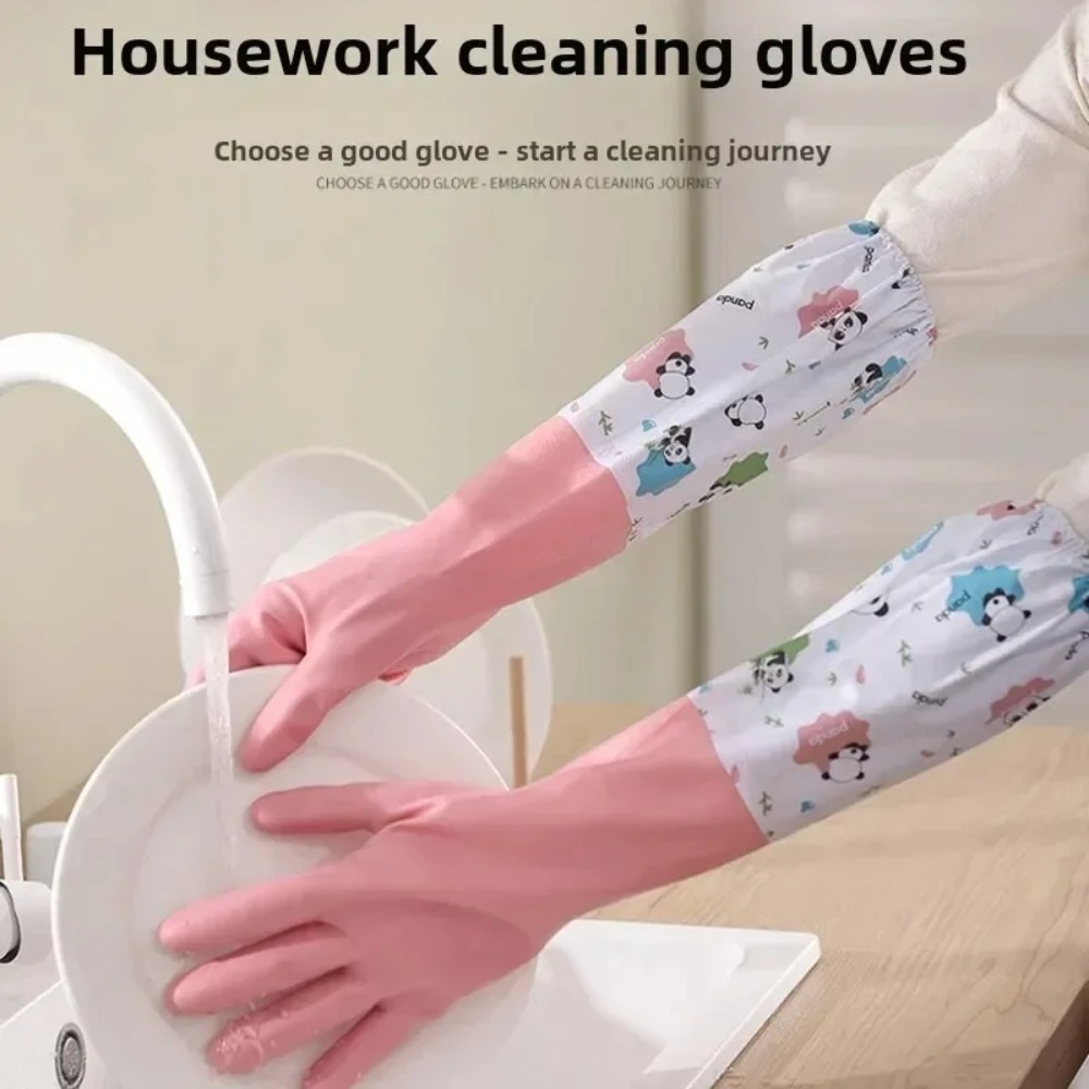 防水加工のゴム製キッチン用手袋、食器洗い、掃除、洗濯用、耐久 - Dish Glove Rubber のレビューと価格