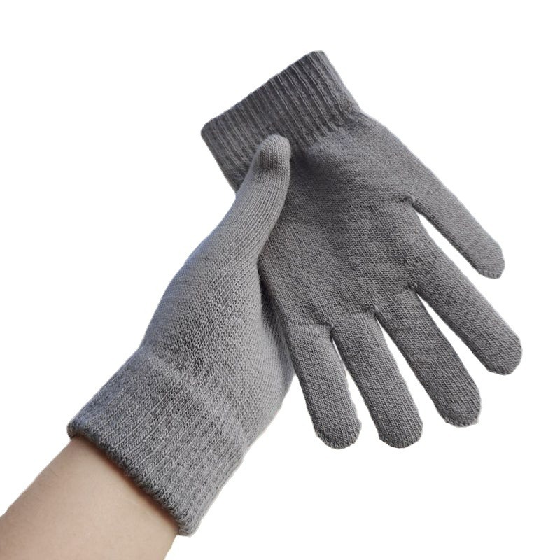 男性と女性のニットウール手袋、冬用サイクリング耐寒暖かいフリ - Wool Glove Lined のレビューと価格