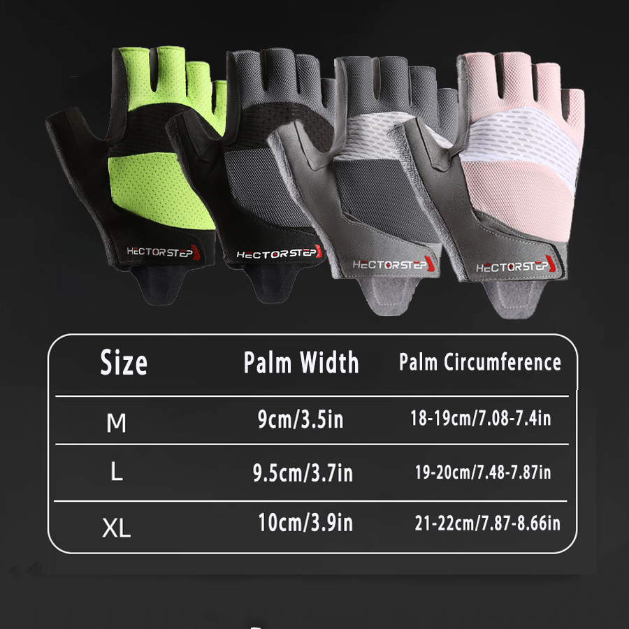 自転車サイクリングスポーツグローブ：男女兼用ハーフフィンガー - Workout Glove Gym のレビューと価格