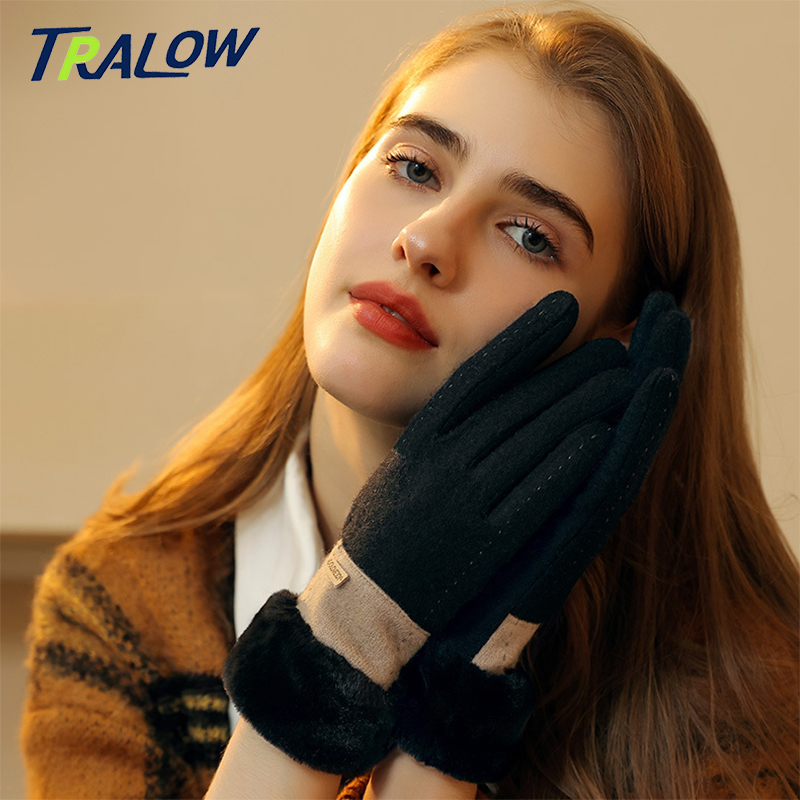 TRALOW レディース 冬用ニットタッチスクリーングローブ - Wool Glove Lined のレビューと価格