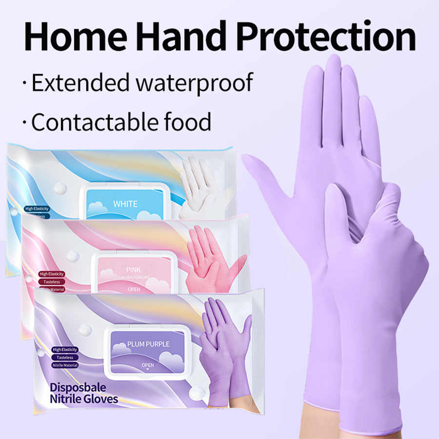 使い捨てニトリルクリーニング手袋ラテックスフリー厚み拡張カフ - Exam Glove Nitrile のレビューと価格