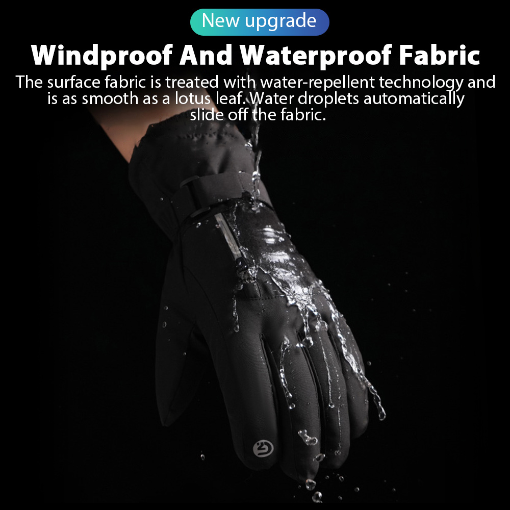 男性冬防水サイクリング手袋アウトドアスポーツランニングオート - Ski Glove Waterproof のレビューと価格