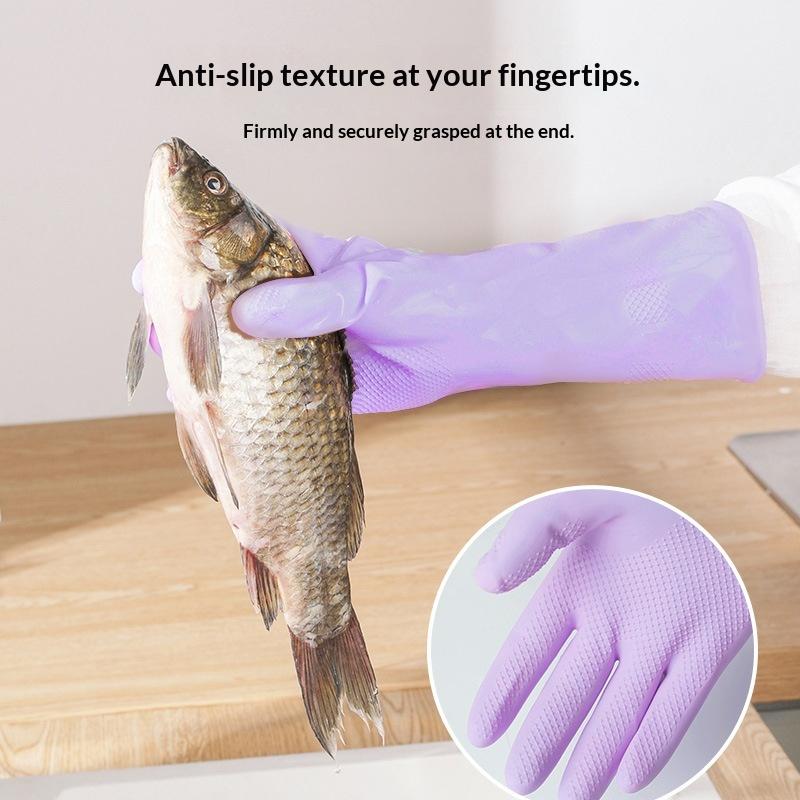 1 ペアラテックス家庭用クリーニング手袋防水食器洗い手袋ノン - Dish Glove Rubber のレビューと価格