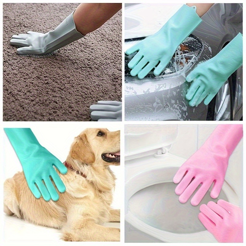 多機能シリコンペットグルーミンググローブ　抜け毛除去ブラシ　 - Rubber Glove Cleaning のレビューと価格
