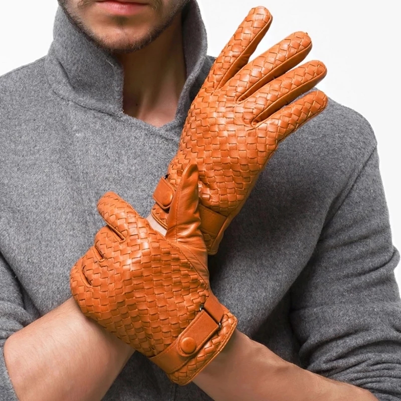 メンズレザーグローブ,織り本革,ビジネス用,運転用,ファッシ - Leather Driving Glove のレビューと価格