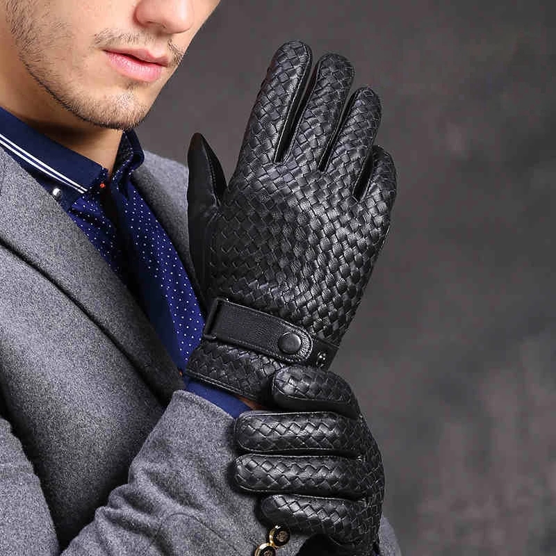 メンズレザーグローブ,織り本革,ビジネス用,運転用,ファッシ - Leather Driving Glove のレビューと価格