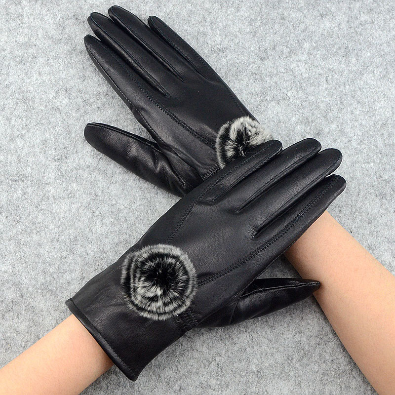 女性の冬の革手袋ウール裏地暖かい女性 2019 厚い革グロー - Wool Glove Lined のレビューと価格