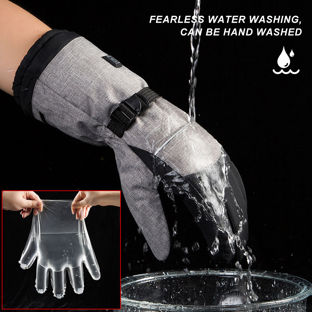 電熱手袋男性女性充電式 5000mAh バッテリーなしタッチ - Ski Glove Waterproof のレビューと価格