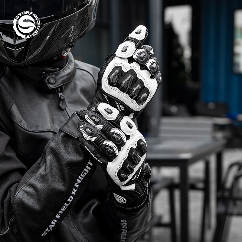 スターフィールドナイトオートバイグローブメンズゴートスキンレ - Motorcycle Glove Knuckle のレビューと価格