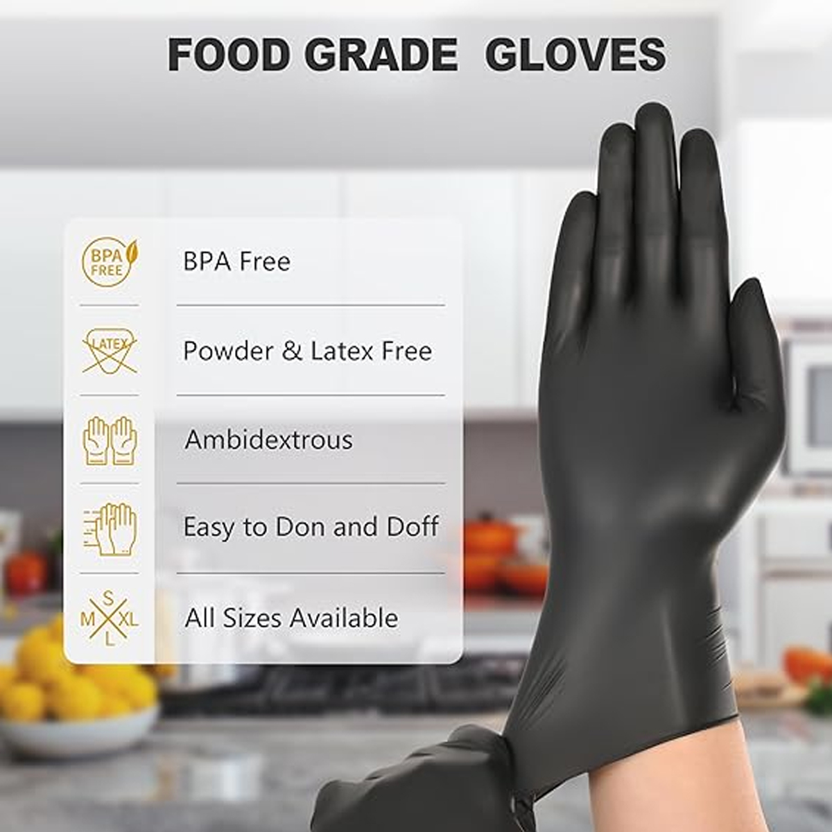 耐久性のある黒色使い捨てニトリル手袋 車のメンテナンス用 P - Nitrile Mechanic Glove のレビューと価格