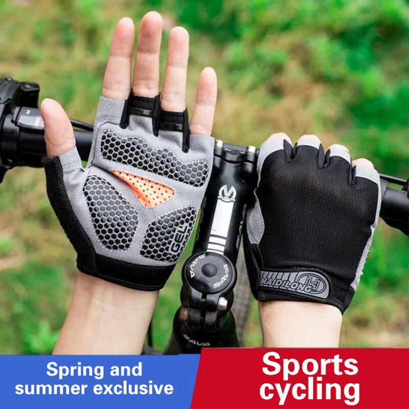 男女兼用ハーフフィンガーサイクリンググローブ、滑り止め、耐衝 - Workout Glove Gym のレビューと価格
