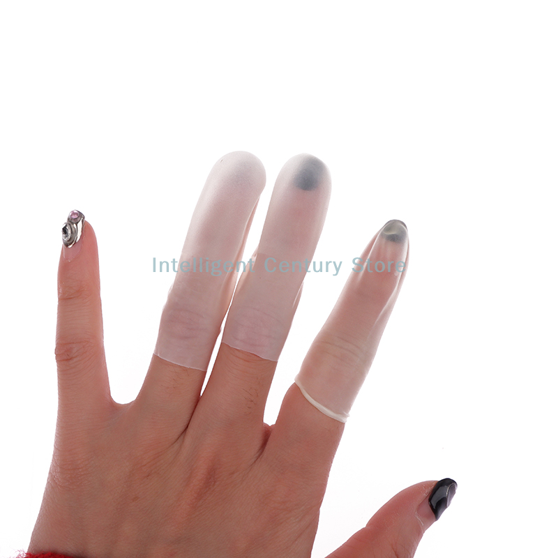 100 個ゴム製滑り止め帯電防止指サック使い捨てラテックス指 - Latex Disposable Glove のレビューと価格