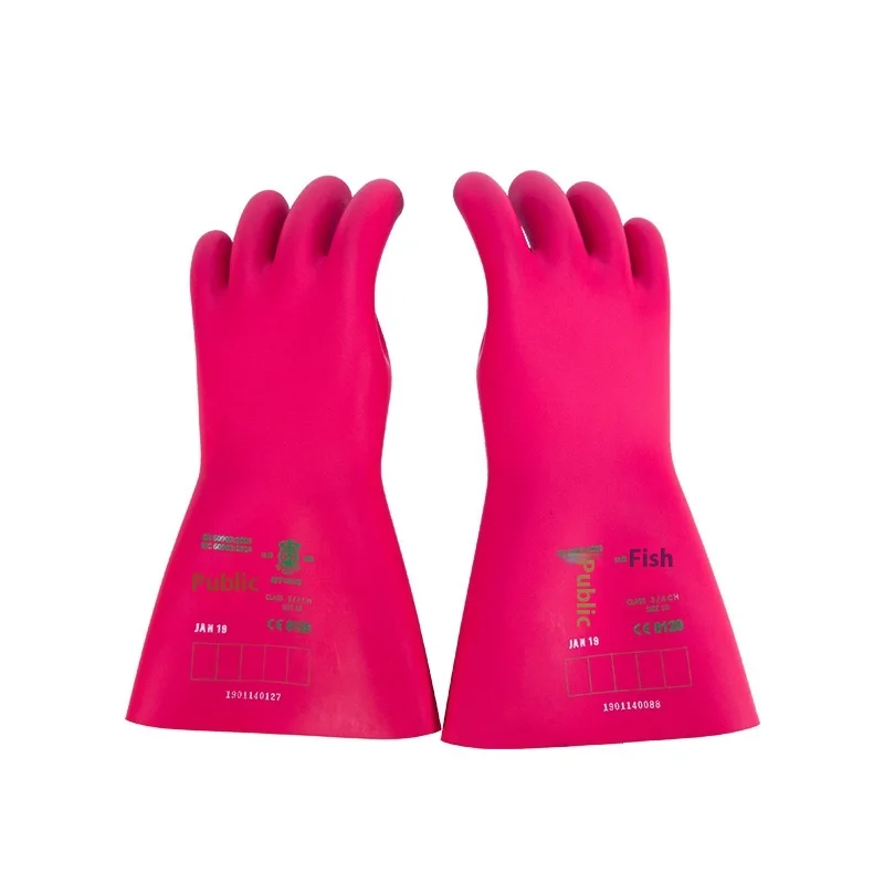 40KV絶縁手袋 安全等級4 活線作業用電気技師用ゴム手袋  - Work Glove Impact のレビューと価格