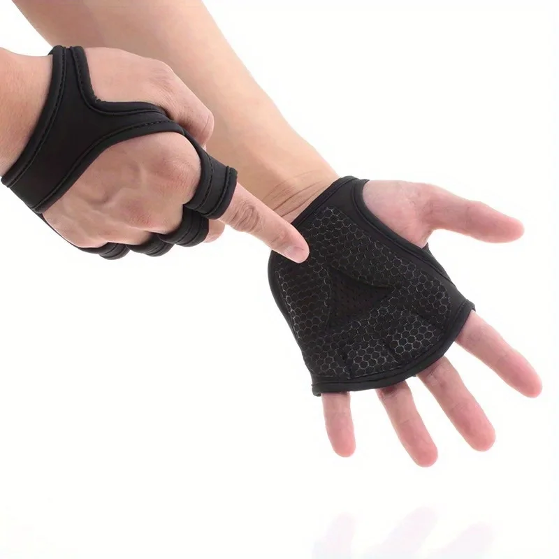 男性と女性のためのフィットネスグローブ,滑り止め,ハーフフィ - Workout Glove Gym のレビューと価格