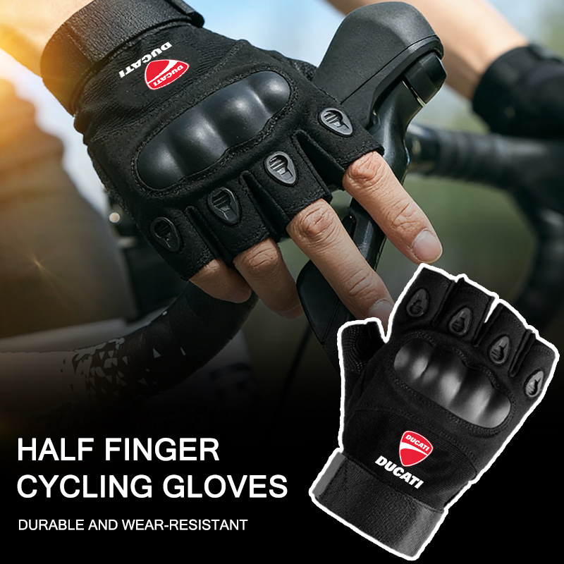 戦術的なハードナックルハーフフィンガーグローブアウトドアスポ - Motorcycle Glove Knuckle のレビューと価格